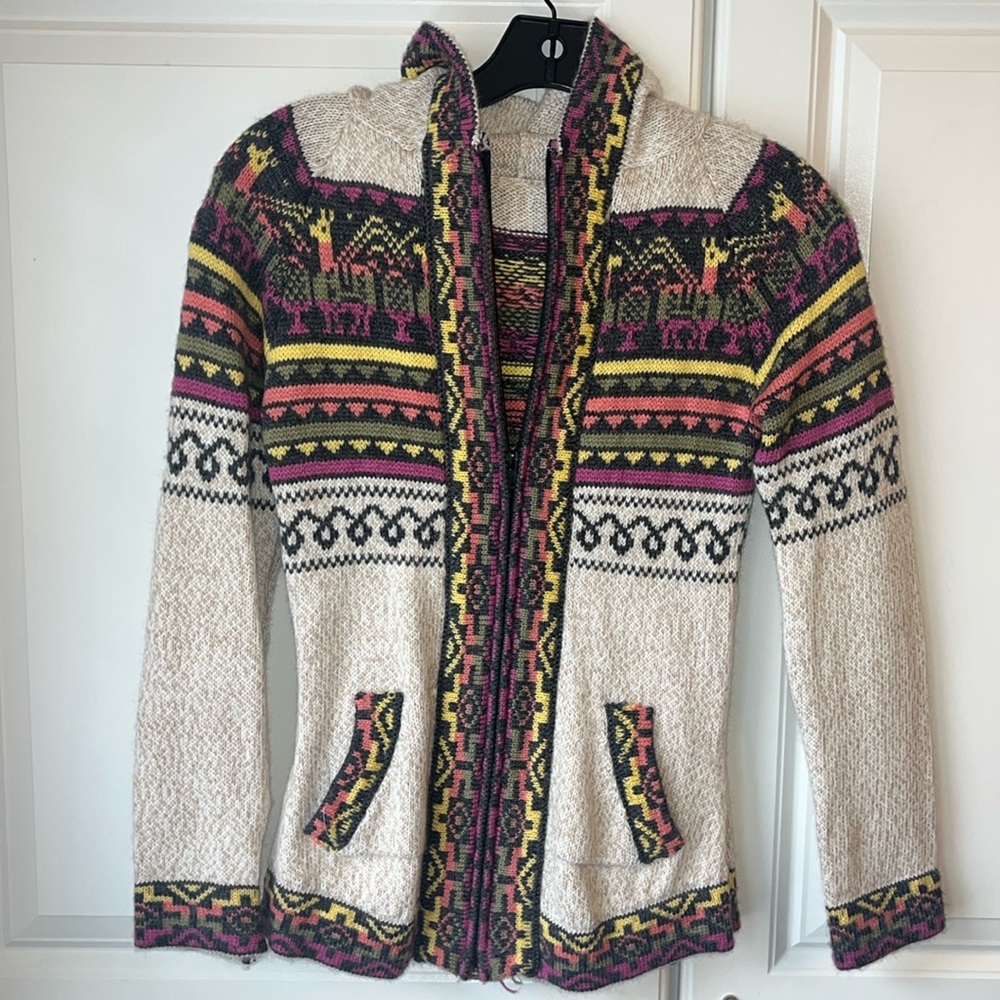 Handmade Peruvian Sweater Zip-up